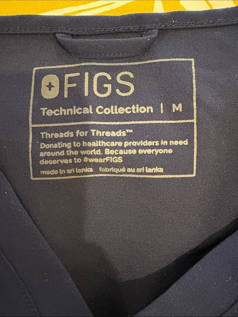 Figs Navy Medium Slim Fit Catarina Scrub Top